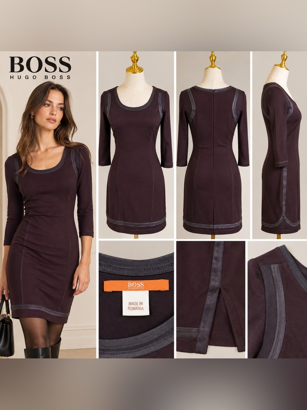 Hugo Boss Designer Agnessa Paneled Bodycon Dress – Size 2 NWOT